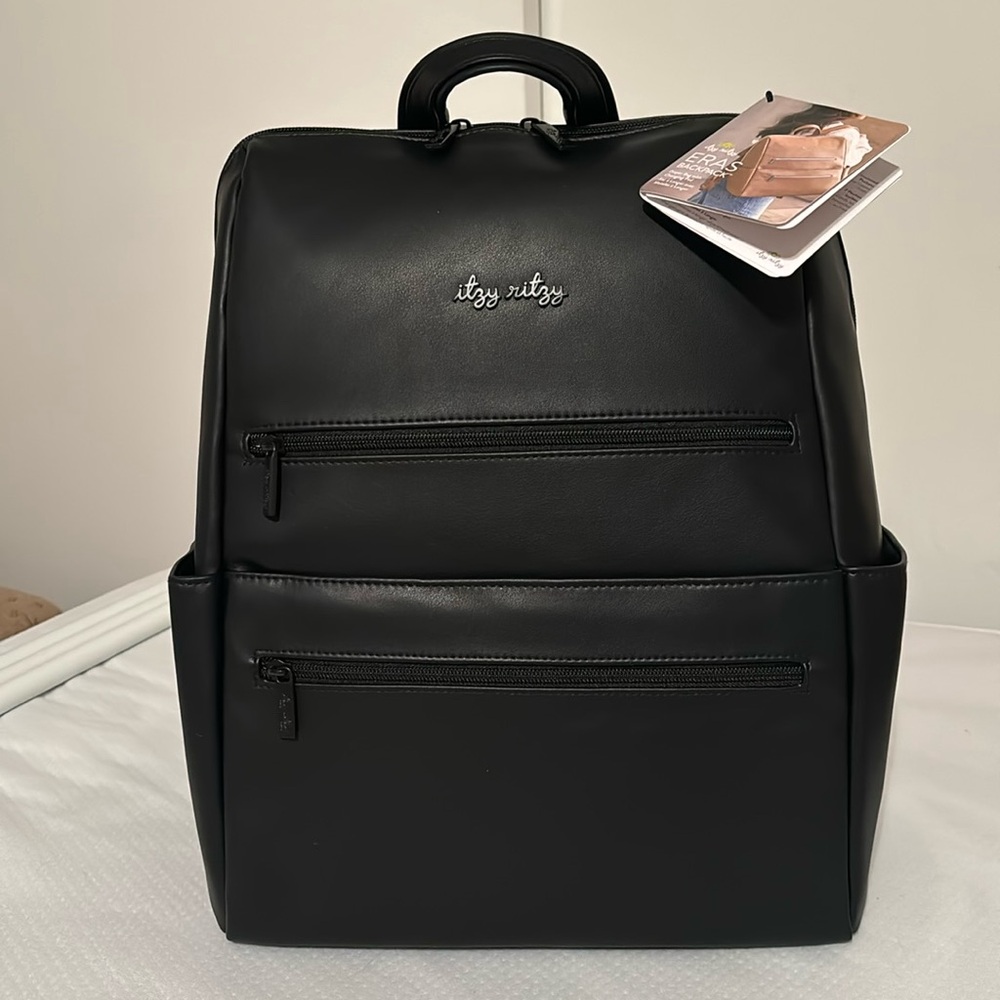 Itzy Ritzy Black Convertible Diaper Backpack